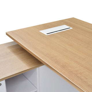 Eliza Desk White Natural