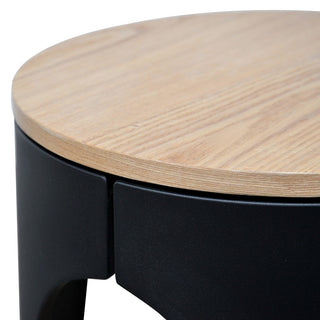 Redfern Side Table Black Natural