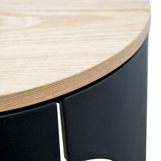 Redfern Side Table Black Natural