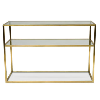 Bondi Console Table Gold Tan