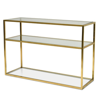 Bondi Console Table Gold Tan