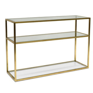 Bondi Console Table Gold Tan
