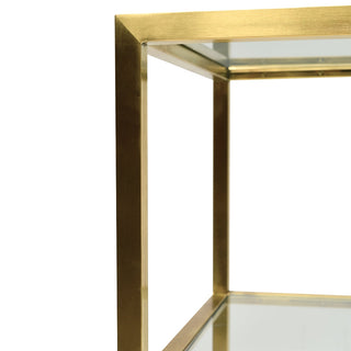 Bondi Console Table Gold Tan