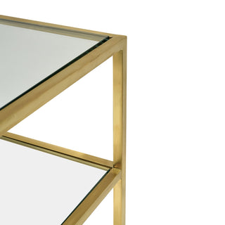 Bondi Console Table Gold Tan