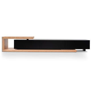 Ayla TV Unit Black Natural Oak