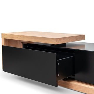 Ayla TV Unit Black Natural Oak
