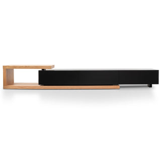 Ayla TV Unit Black Natural Oak